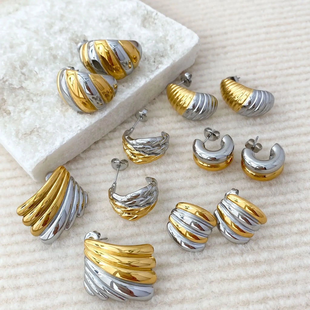 Hypoallergenic Geometric Stud Earrings for Women