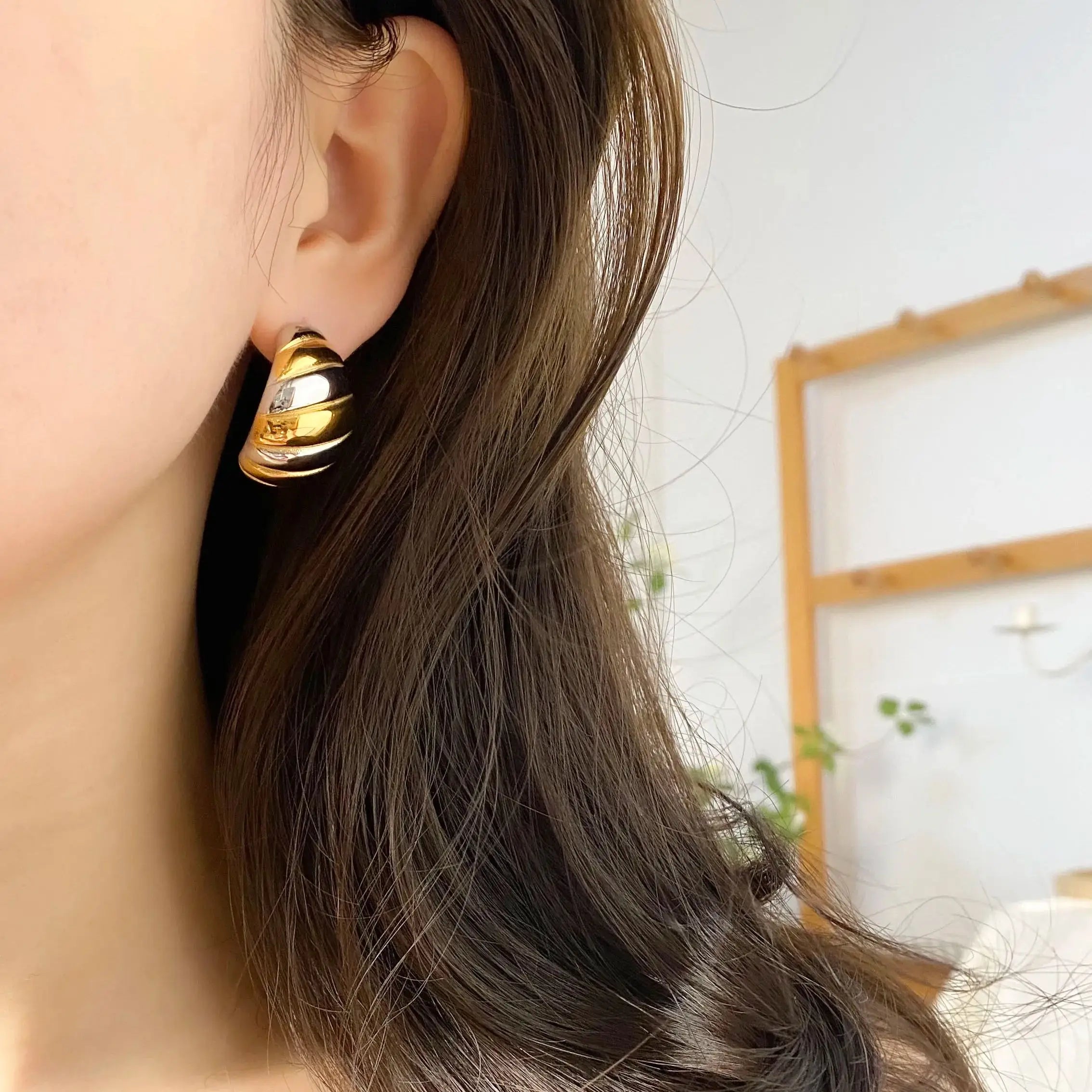 Hypoallergenic Geometric Stud Earrings for Women