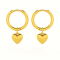 Small Heart Hoop Earrings sori style